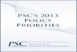PSC's 2013 Policy Priorities