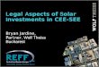 Legal Aspects of Solar Investments in CEE-SEE