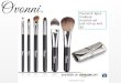 Ovonni 6pcs roll up makeup brush set