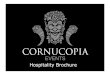 Cornucopia Events - Hospitality Brochure