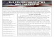 Center for Politics and the People Newsletter