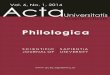 Philologica Vol. 6, No. 1, 2014