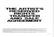 Artist's reserved right transfer and sale agreement - Siegelaub