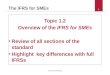 Overview of IFRS for SMEs Version2011