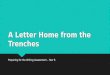 A Letter Home From the Trenches 1