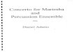Concierto for Marimba and Percussion Ensemble-Daniel Adams