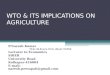 WTO & ITS IMPLICATIONS ON AGRICULTURE
