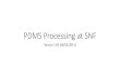 PDMS Processing at SNF v1.01