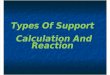 Types of Support Calculation and Reaction