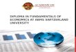 Diploma in Fundamentals of Economics at ABMS SWITZERLAND UNIVERSITY