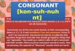 Tsl 1014 - Consonant