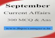 September Month Current Affairs