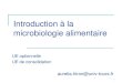 Introduction a La Microbiologie Alimentaire