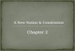 A New Nation & Constitution Chapter 2. A New Nation - Migration of British Citizens (17 th - 18 th Century) - The Colonies - Government System of the