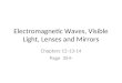 Electromagnetic Waves, Visible Light, Lenses and Mirrors Chapters 12-13-14 Page 354-