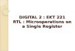 DIGITAL 2 : EKT 221 RTL : Microoperations on a Single Register