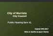 City of Murrieta Public Hearing Item #1 Appeal 009-2817 Wine & Spirits (Liquor Store) City Council