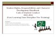 Student Rights, Responsibilities and Character Development Handbook Code of Student Conduct 2011-2012 (East Learning Zone Discipline Tier Training) Facilitators: