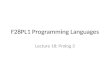 F28PL1 Programming Languages Lecture 18: Prolog 3
