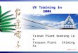 VE Training in 2006 Tainan Plant Dunrong Lee Taoyuan Plant Zhiming Xu 2006/12/18