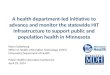 A health department-led initiative to advance and monitor the statewide HIT infrastructure to support public and population health in Minnesota Karen Soderberg