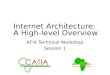 Internet Architecture: A High-level Overview AFIX Technical Workshop Session 1