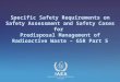 Specific Safety Requirements on Safety Assessment and Safety Cases for Predisposal Management of Radioactive Waste – GSR Part 5
