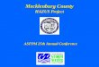 Mecklenburg County HAZUS Project ASFPM 25th Annual Conference