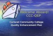 Welcome Aboard! CCC-QEP Carteret Community College Quality Enhancement Plan