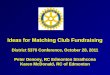 Ideas for Matching Club Fundraising District 5370 Conference, October 28, 2011 Peter Denooy, RC Edmonton Strathcona Karen McDonald, RC of Edmonton