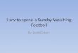How to spend a Sunday Watching Football By Scott Cohen