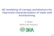 1/16 4D modeling of canopy architecture for improved characterization of state and functionning F. Baret INRA-CSE Avignon