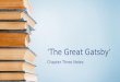 ‘The Great Gatsby’ Chapter Three Notes. Chapter Summary Nick details the excessive preparations undertaken for each of Gatsby’s nightly gatherings. He