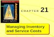Managing Inventory and Service Costs Managing Inventory and Service Costs C H A P T E R 21