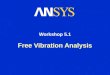 Free Vibration Analysis Workshop 5.1. Workshop Supplement Free Vibration Analysis August 26, 2005 Inventory #002266 WS5.1-2 Workshop 5.1 - Goals Our goal