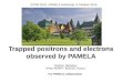 Trapped positrons and electrons observed by PAMELA Vladimir Mikhailov NRNU MEPHI, Moscow, Russia For PAMELA collaboration ICPPA 2015, PAMELA workshop,