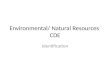 Environmental/ Natural Resources CDE Identification