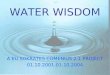 WATER WISDOM A EU SOKRATES COMENIUS 2.1 PROJECT 01.10.2001-01.10.2004