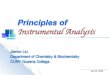 Jan 31, 2012. Discuss background and principles for instrumental analysis chemical/physical properties measured, and origin of chemical/physical properties