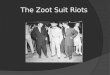 The Zoot Suit Riots. ¿Qué tipo de ropa es este? ¿De qué color es el traje? En tu opinion, ¿qué tipo de persona lleva un traje “pachuco”? ¿Una persona