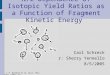 N/Z Dependence of Isotopic Yield Ratios as a Function of Fragment Kinetic Energy Carl Schreck Mentor: Sherry Yennello 8/5/2005 J. P. Bondorf et al. Nucl