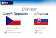 Bidvest Czech Republic Slovakia 10,52 mio people 78.866 km 2 Czech koruna (CZK) 5,41 mio people 49.035 km 2 EUR (€)
