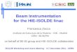 Beam Instrumentation for the HIE-ISOLDE linac Francesca Zocca ISOLDE Workshop and Users Meeting - 5-7 December 2011 - CERN Instituto de Estructura de la