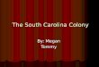 The South Carolina Colony The South Carolina Colony By: Megan Tommy Tommy