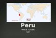 Red on the sides signifies the blood, and white signifies peace.  Peru is the third largest countries in South American, and its size is three times