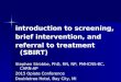 Introduction to screening, brief intervention, and referral to treatment (SBIRT) Stephen Strobbe, PhD, RN, NP, PMHCNS-BC, CARN-AP 2015 Opiate Conference