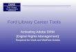Ford Library Career Tools Activating Adobe DRM (Digital Rights Management): Required for Vault and WetFeet Guides
