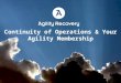Continuity of Operations & Your Agility Membership