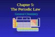 Chapter 5: The Periodic Law General Chemistry 