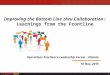 1 Improving the Bottom Line thru Collaboration: Learnings from the Frontline Operations Excellence Leadership Forum - Atlanta 16 Nov, 2015